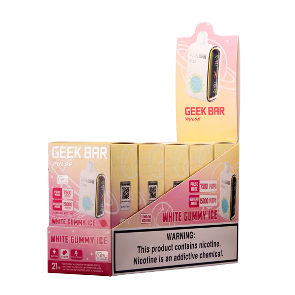 White Gummy Ice Geek Bar Pulse