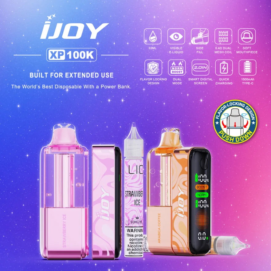 iJoy XP100K Refillable Disposable KIT TEXAS COMPLIANT